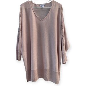 Roz & Ali Light Pink Knit Sweater